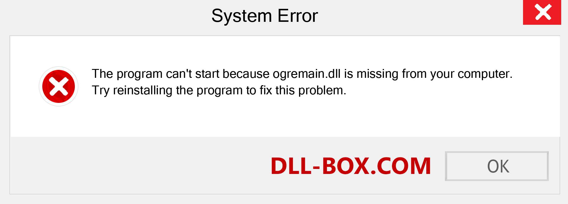  ogremain.dll file is missing?. Download for Windows 7, 8, 10 - Fix  ogremain dll Missing Error on Windows, photos, images